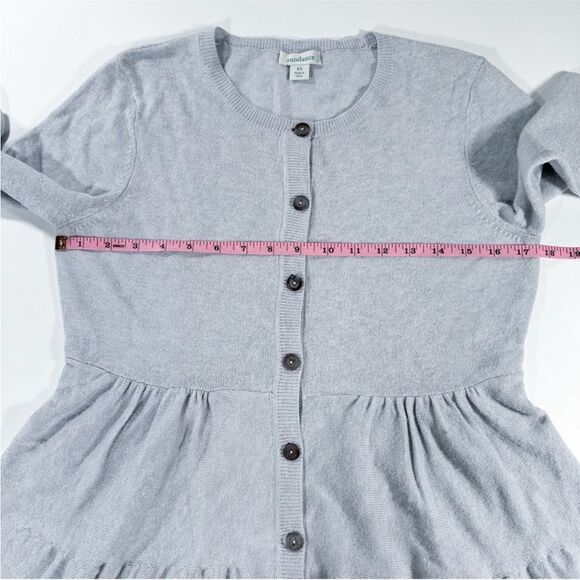 Sundance Cashmere Lambswool Blend True Calling Button Front Cardigan - Picture 8 of 10